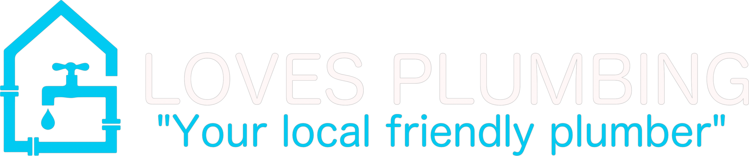 Loves Plumbing logo with a blue faucet and the text "Your local friendly plumber."